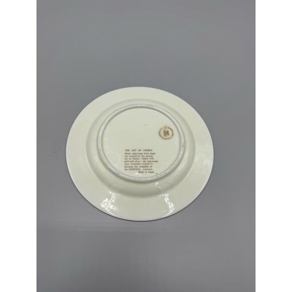 Vintage Japan Art of Chokin Humming Birds W/ Flowers Small 6.25” Plate Gold Trim - Picture 6 of 9